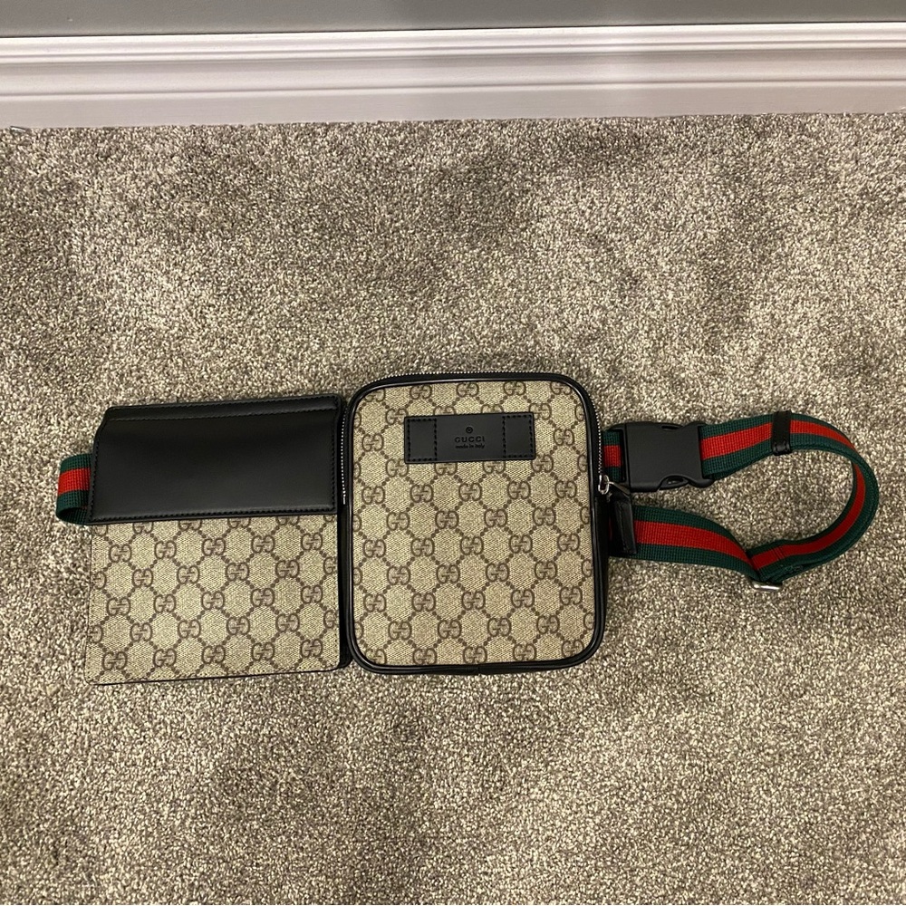 Gucci GG Supreme Web Belt Bag